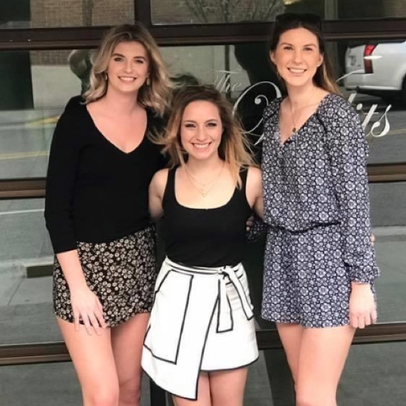 BLACK AND WHITE BLOCK SKIRT - Picture 2 of 6